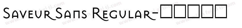 Saveur Sans Regular字体转换